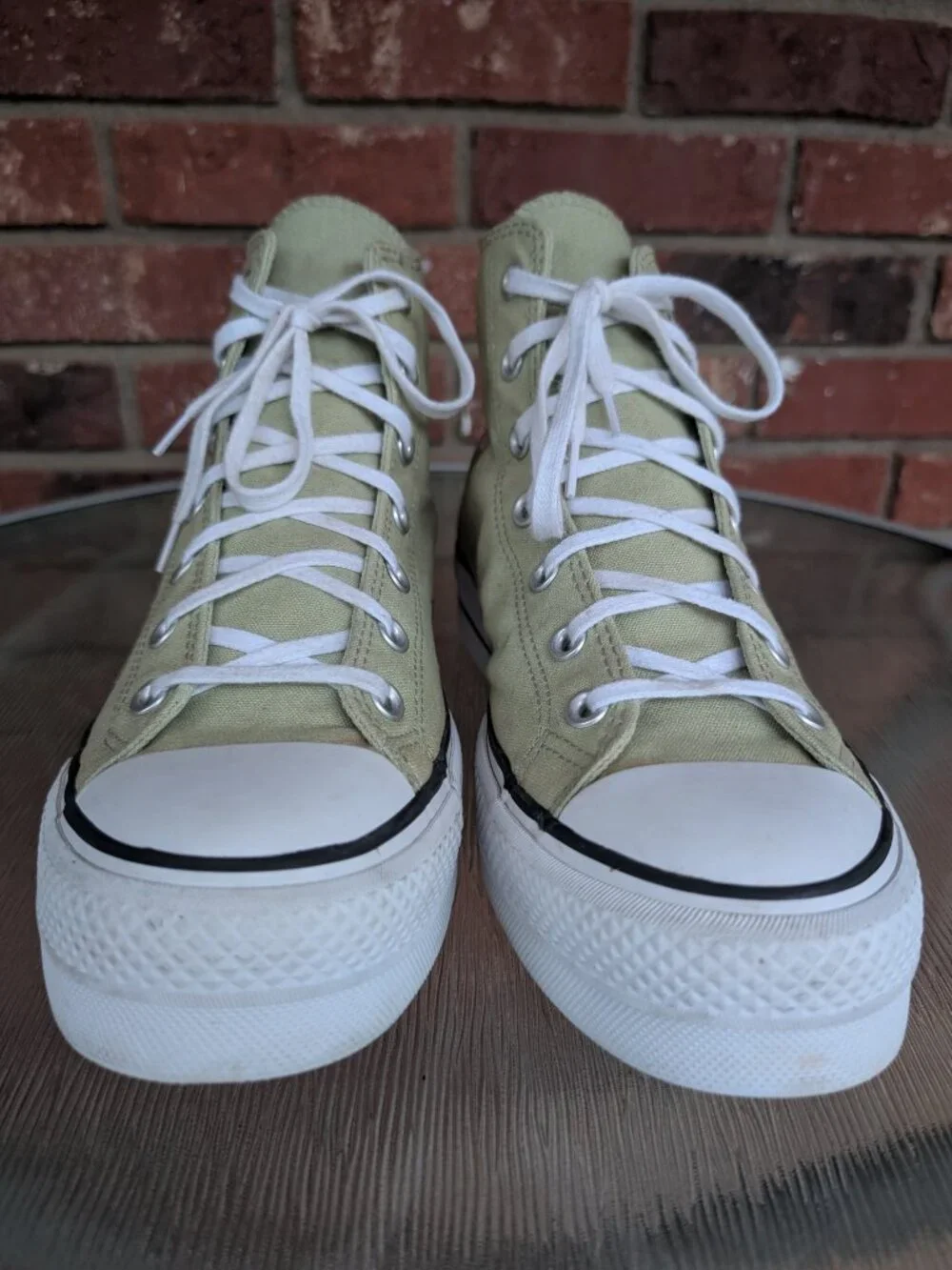 Women's Converse All Star Tan Platform Sneakers Shoes Size 10 - Picture 4 of 9